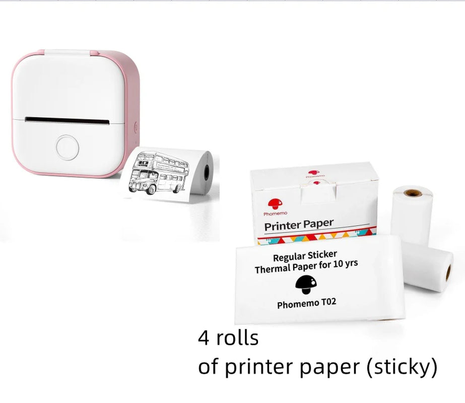 Mini Bluetooth Thermal Printer – Labels, Photos & Notes