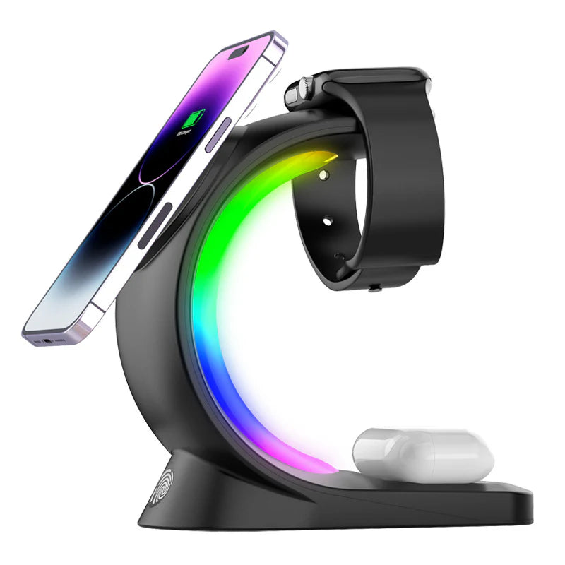 4-in-1 Magnetic Wireless Charger – Fast Charging Dock for Apple Devices