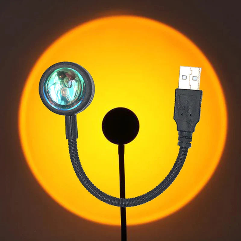 USB Sunset Lamp – LED Rainbow Night Light for Room & Photography