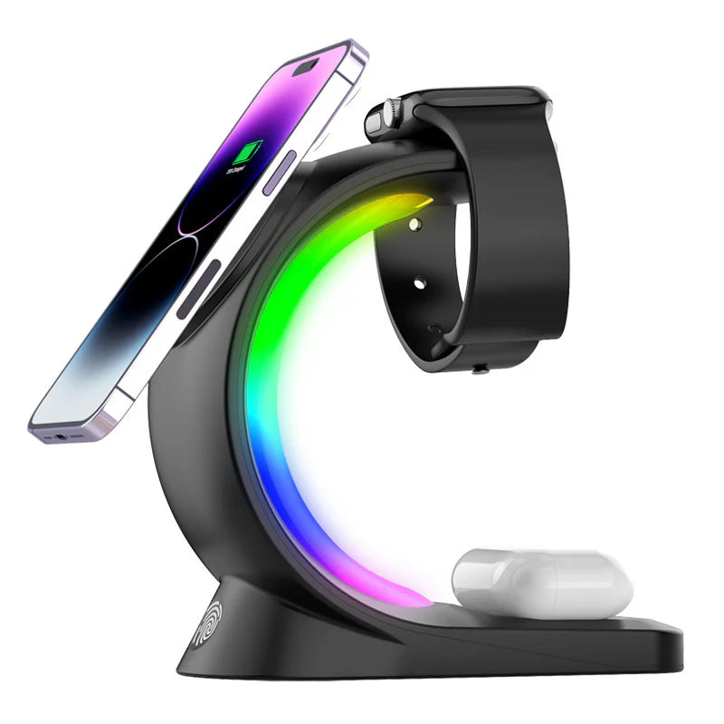 4-in-1 Magnetic Wireless Charger – Fast Charging Dock for Apple Devices