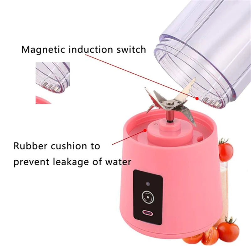 USB Rechargeable Mini Blender – 6-Blade Portable Juice & Shake Cup