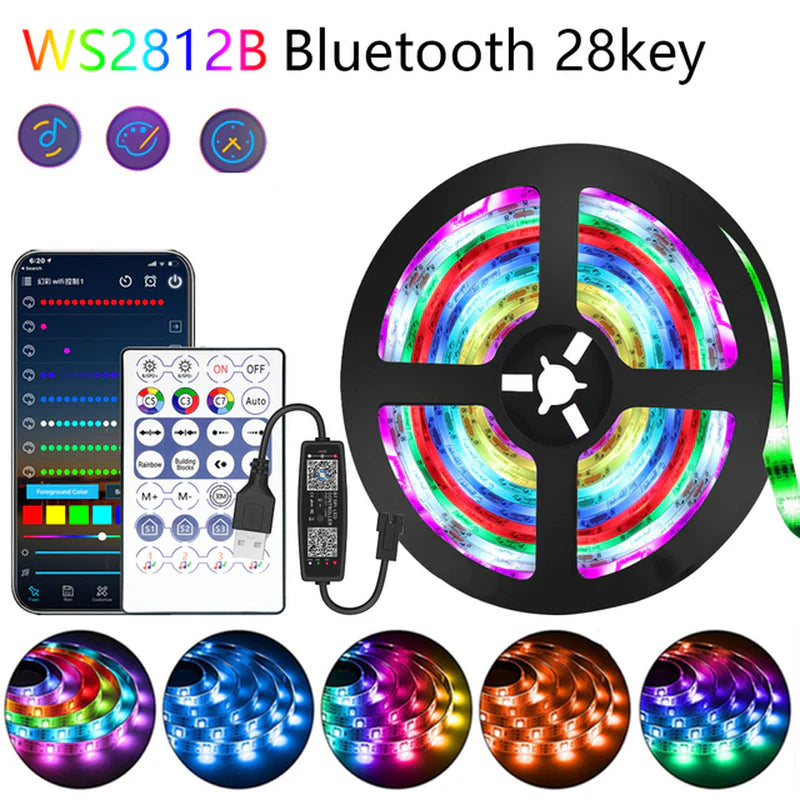 LED Strip Lights with Infrared Bluetooth Controller