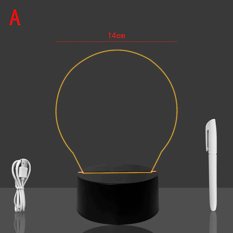 LED Writing Board – Battery Powered with Color Changing Light & Marker