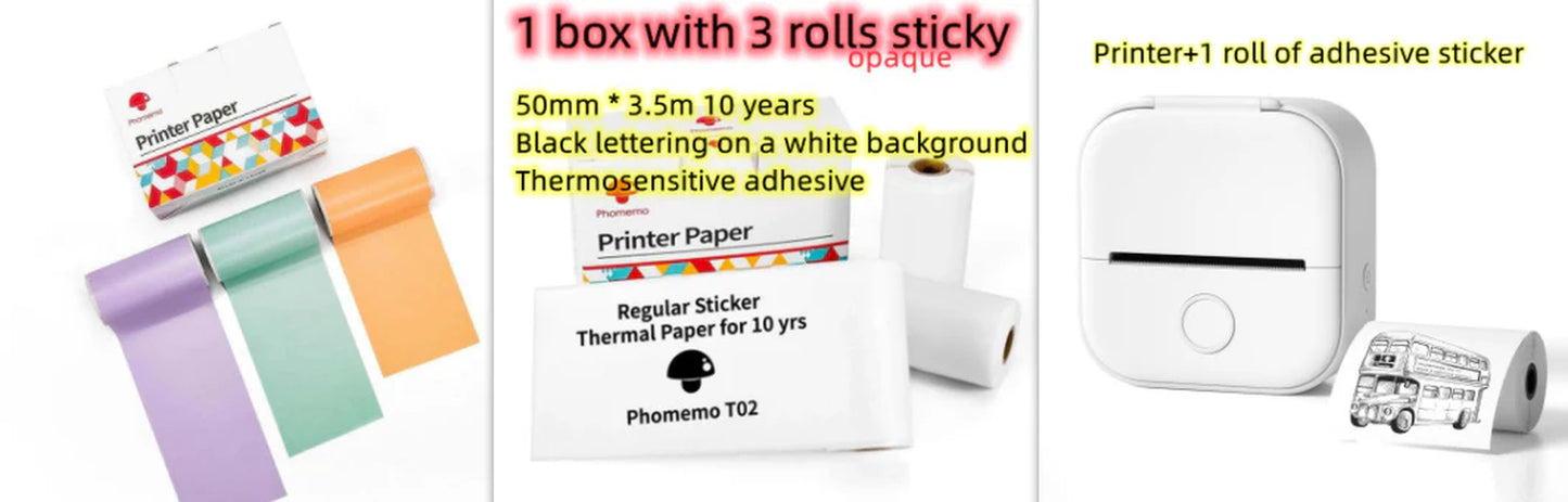 Mini Bluetooth Thermal Printer – Labels, Photos & Notes