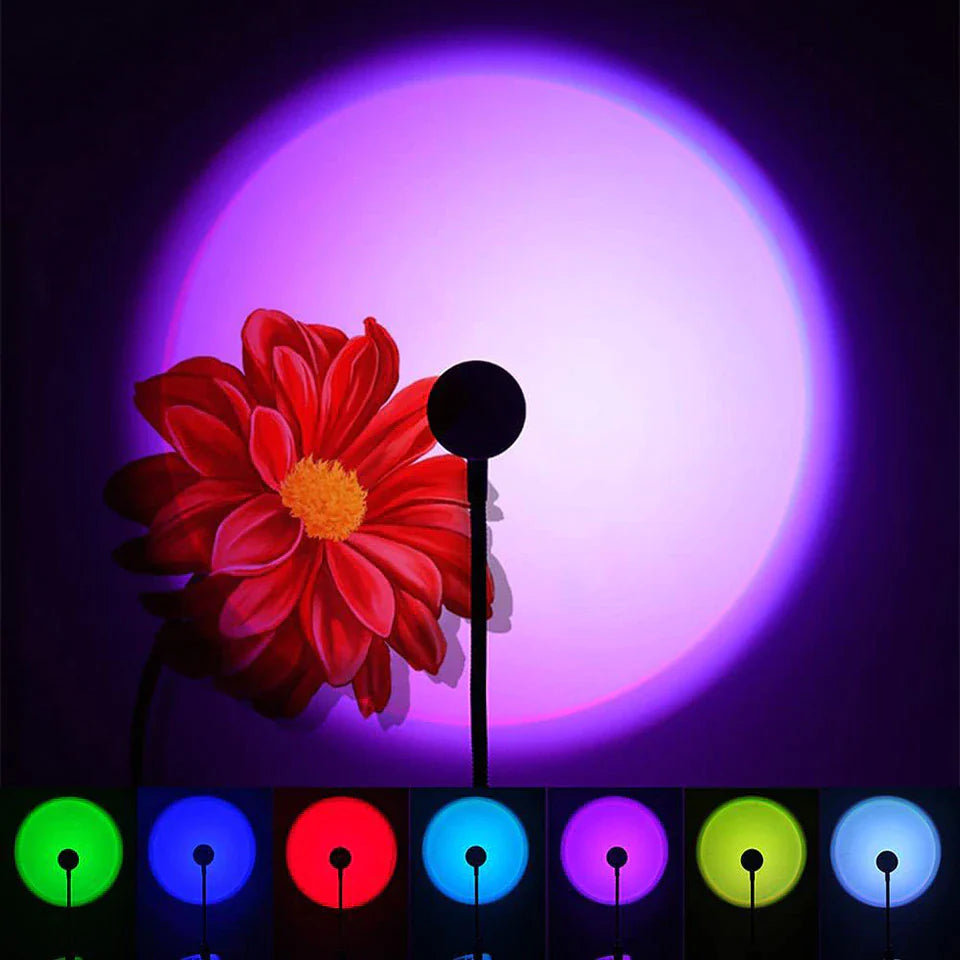 USB Sunset Lamp – LED Rainbow Night Light for Room & Photography