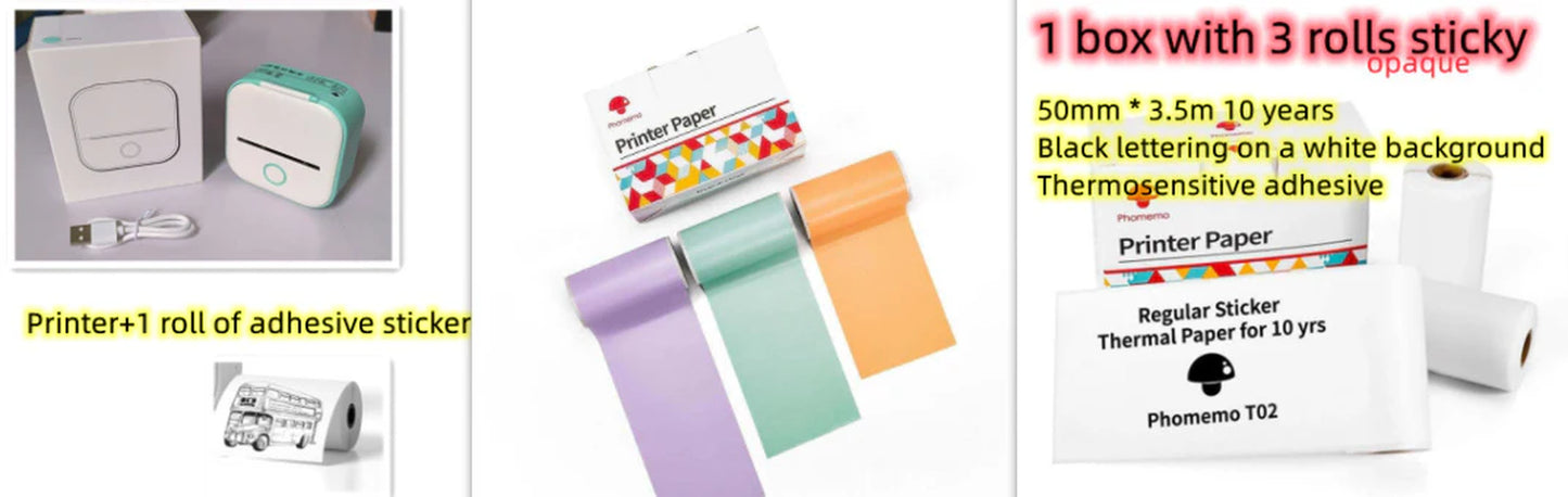 Mini Bluetooth Thermal Printer – Labels, Photos & Notes