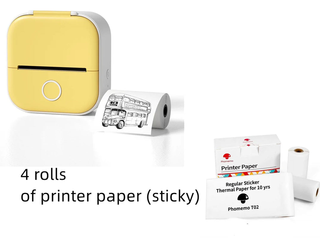 Mini Bluetooth Thermal Printer – Labels, Photos & Notes