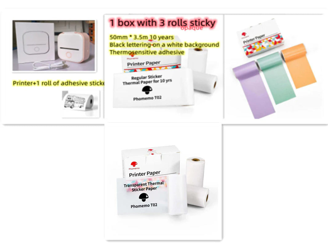 Mini Bluetooth Thermal Printer – Labels, Photos & Notes