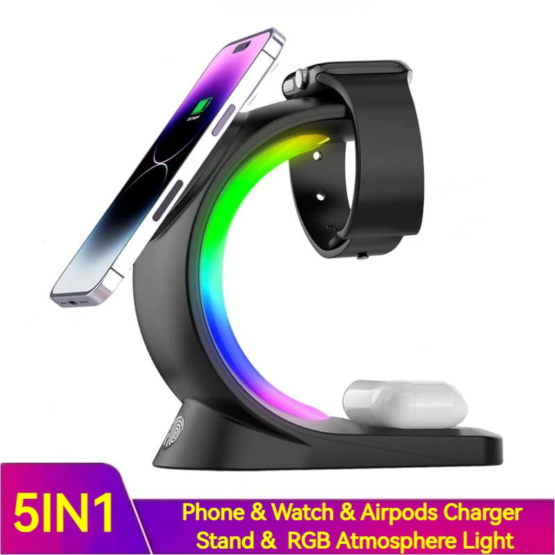 4-in-1 Magnetic Wireless Charger – Fast Charging Dock for Apple Devices