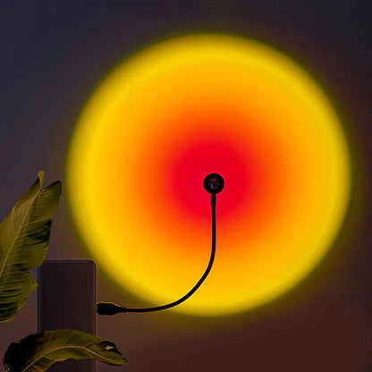 USB Sunset Lamp – LED Rainbow Night Light for Room & Photography