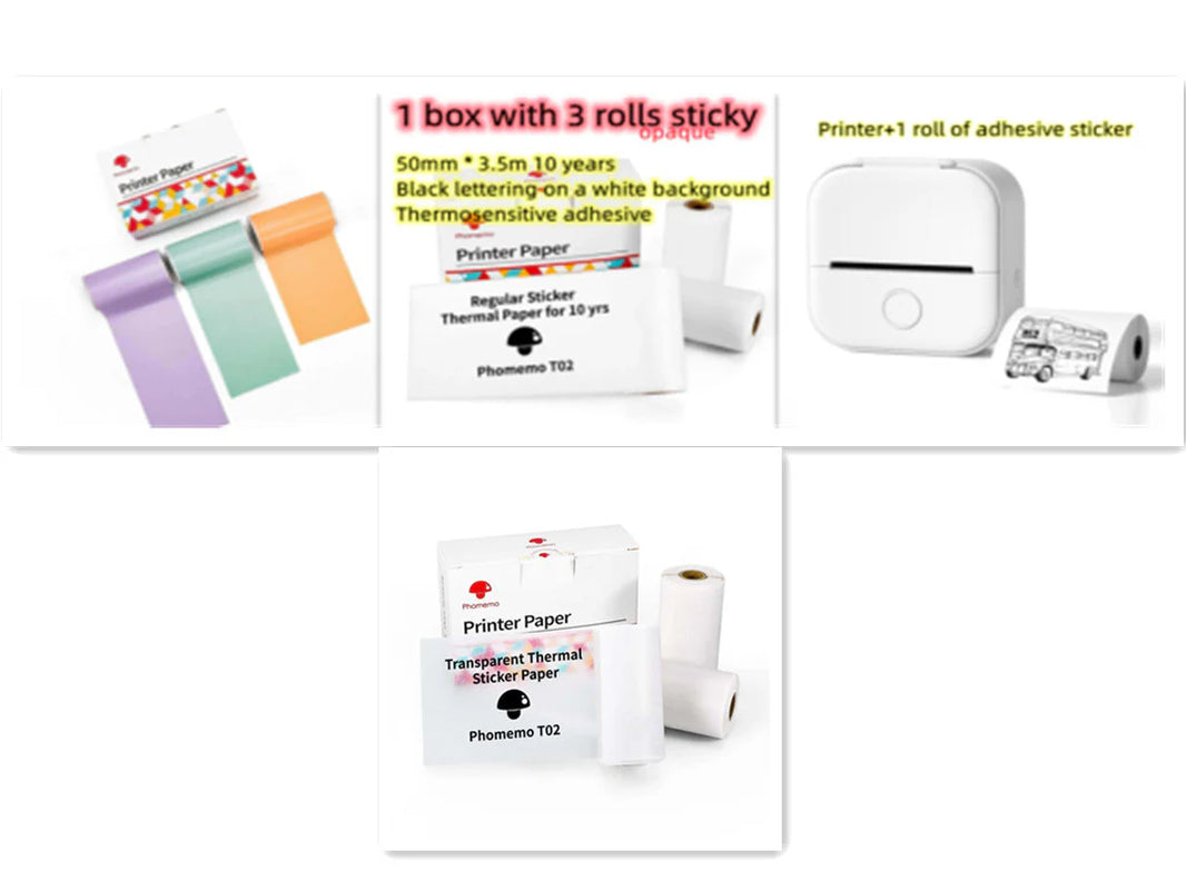 Mini Bluetooth Thermal Printer – Labels, Photos & Notes