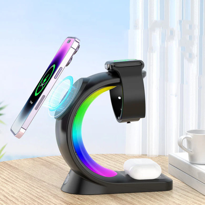 4-in-1 Magnetic Wireless Charger – Fast Charging Dock for Apple Devices