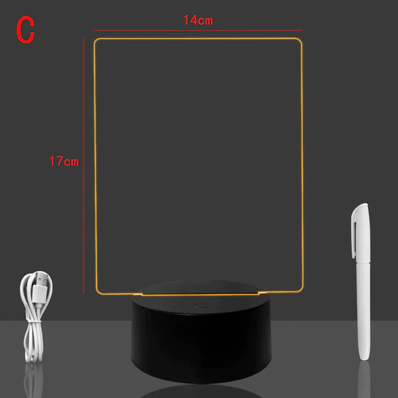 LED Writing Board – Battery Powered with Color Changing Light & Marker