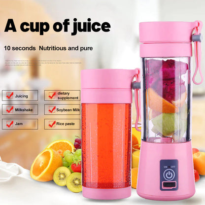 USB Rechargeable Mini Blender – 6-Blade Portable Juice & Shake Cup