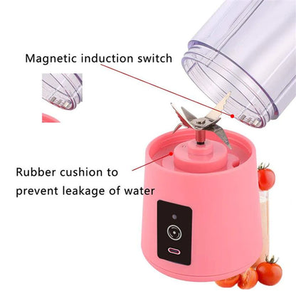 USB Rechargeable Mini Blender – 6-Blade Portable Juice & Shake Cup