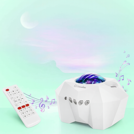 Aurora Galaxy Projector – LED Night Light with Bluetooth Music & Laser Star Effects