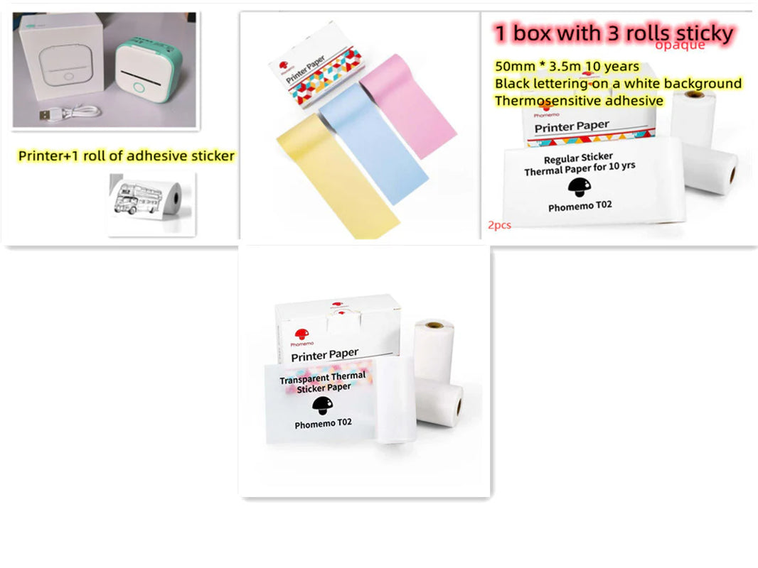 Mini Bluetooth Thermal Printer – Labels, Photos & Notes