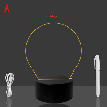 LED Writing Board – Battery Powered with Color Changing Light & Marker