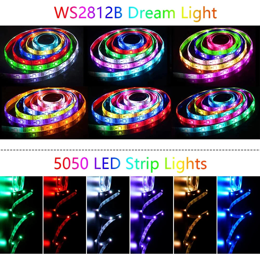 LED Strip Lights with Infrared Bluetooth Controller
