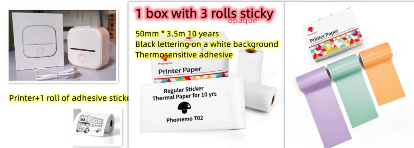 Mini Bluetooth Thermal Printer – Labels, Photos & Notes