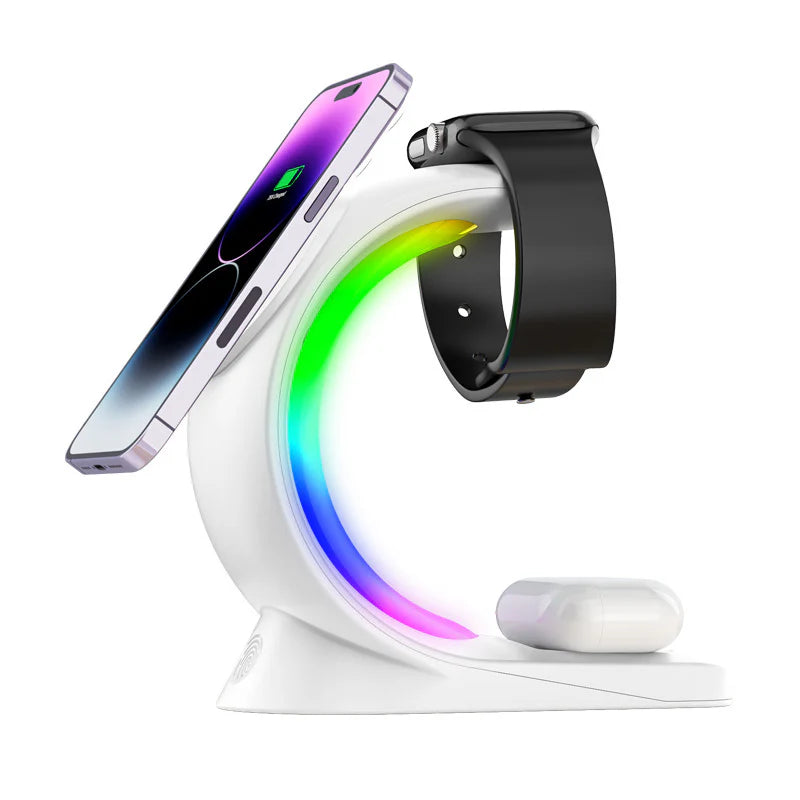 4-in-1 Magnetic Wireless Charger – Fast Charging Dock for Apple Devices