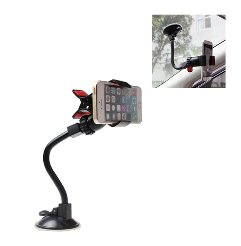 360° Rotating Rearview Mirror Phone Mount – Universal Car Holder for Smartphones