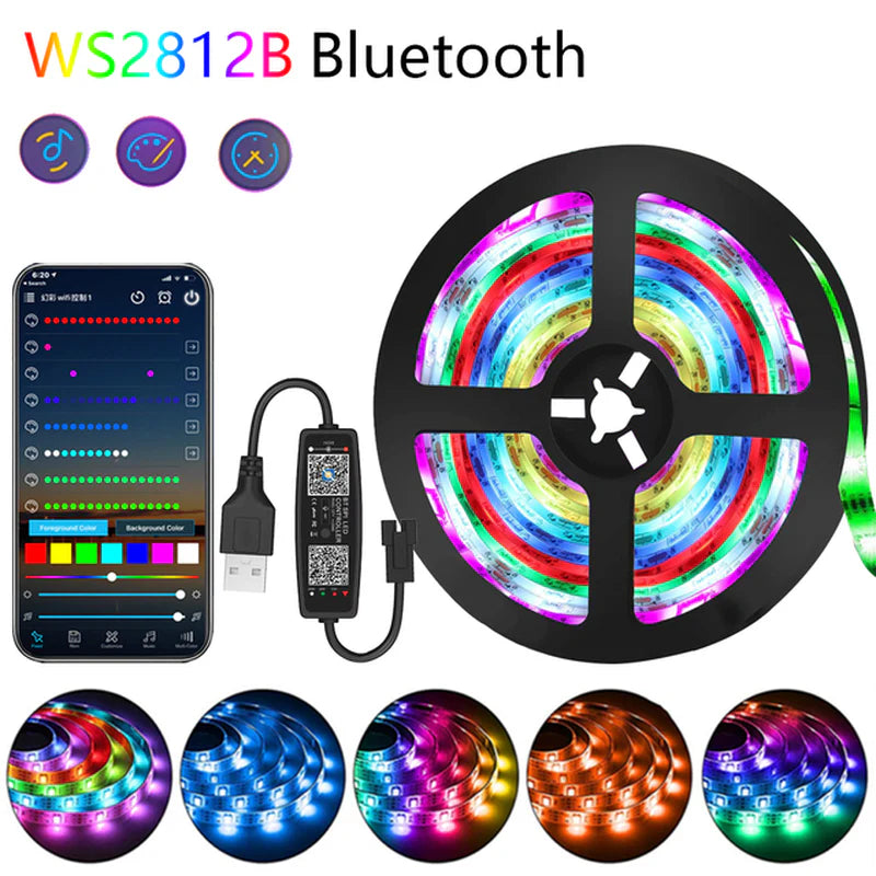 LED Strip Lights with Infrared Bluetooth Controller